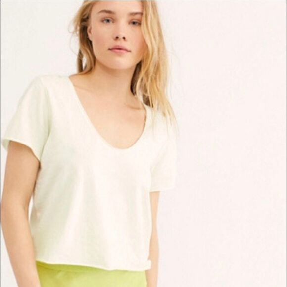 Free People Tops - Free‎ People Neon Yellow Crop Top sz XS